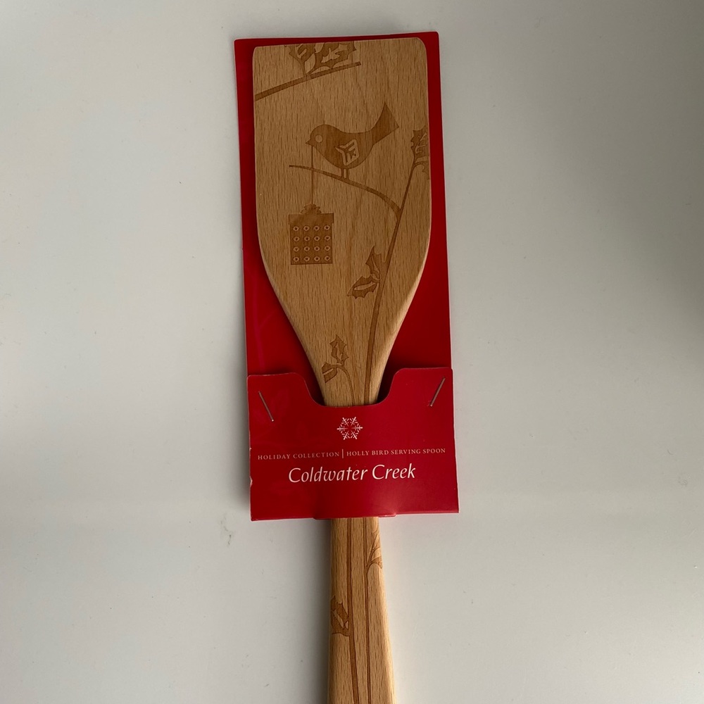 Holly Bird Turner, Serving Spoon, Christmas Gift